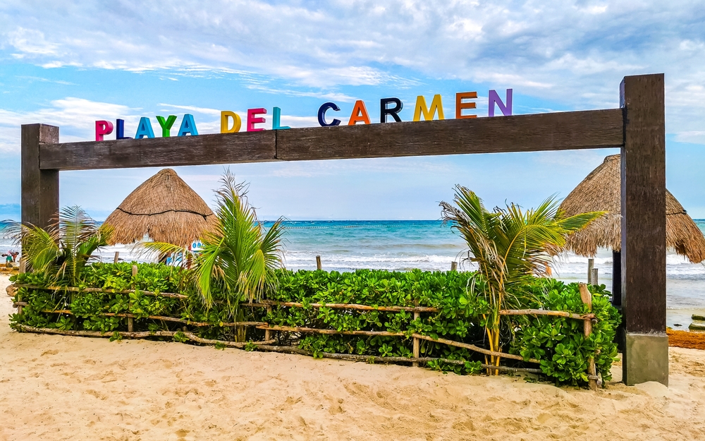 schild von playa del carmen